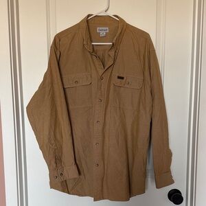 Carhartt Tan Long Sleeve button-up Shirt